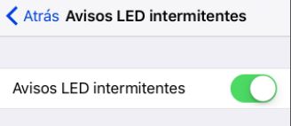 cómo activar notificaciones led en iphone