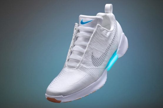 Nike Hyperdapt abrocharse solas zapatillas automáticas cordones regreso al futuro