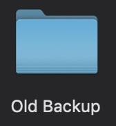carpeta old backup copia de seguridad del iPhone en un disco duro