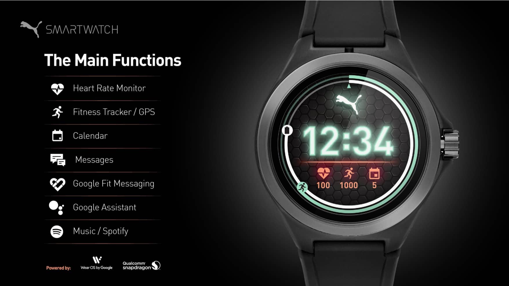 Funciones del Puma Smartwatch.