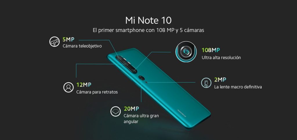 Xiaomi Mi Note 10 cámaras