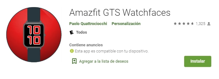 App Amazfit GTS Watchfaces