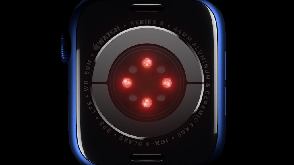 Apple Watch Series 6 oxigeno en sangre sensor