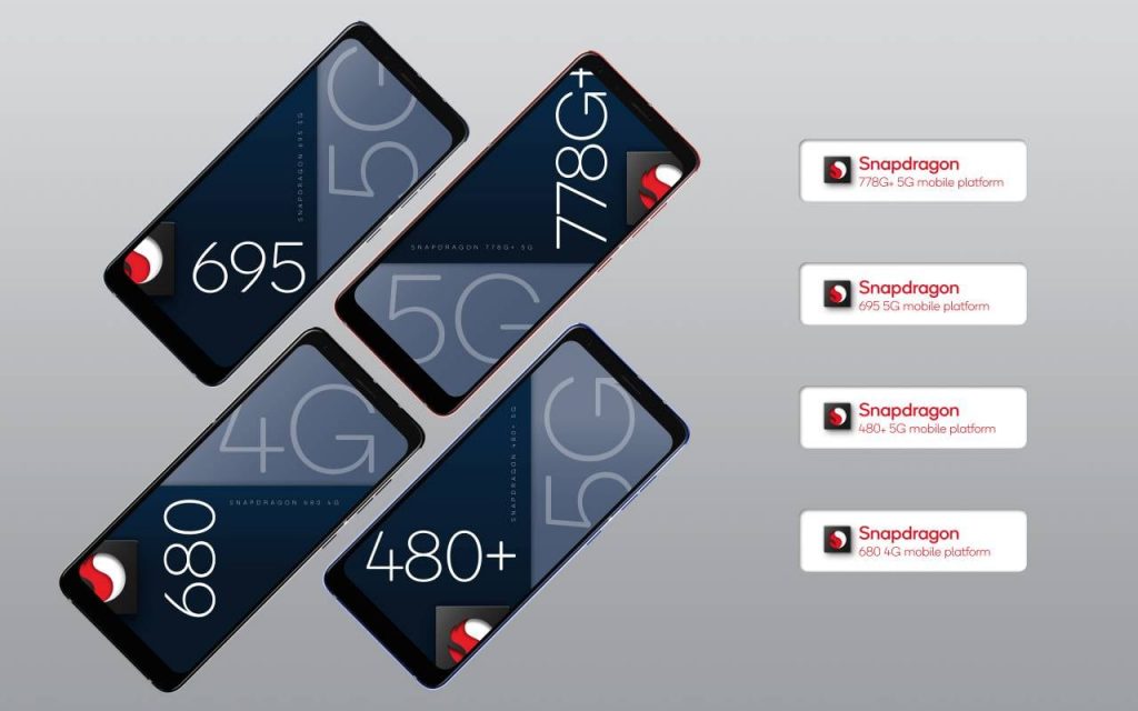 Snapdragon 778G Plus 5G, 695 5G, 680 4G y 480 Plus 5G