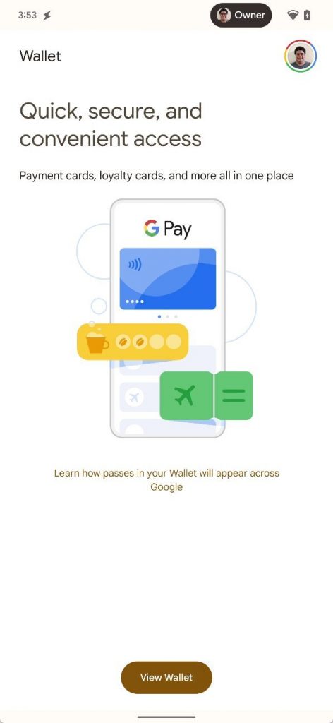wallet accesible desde google pay