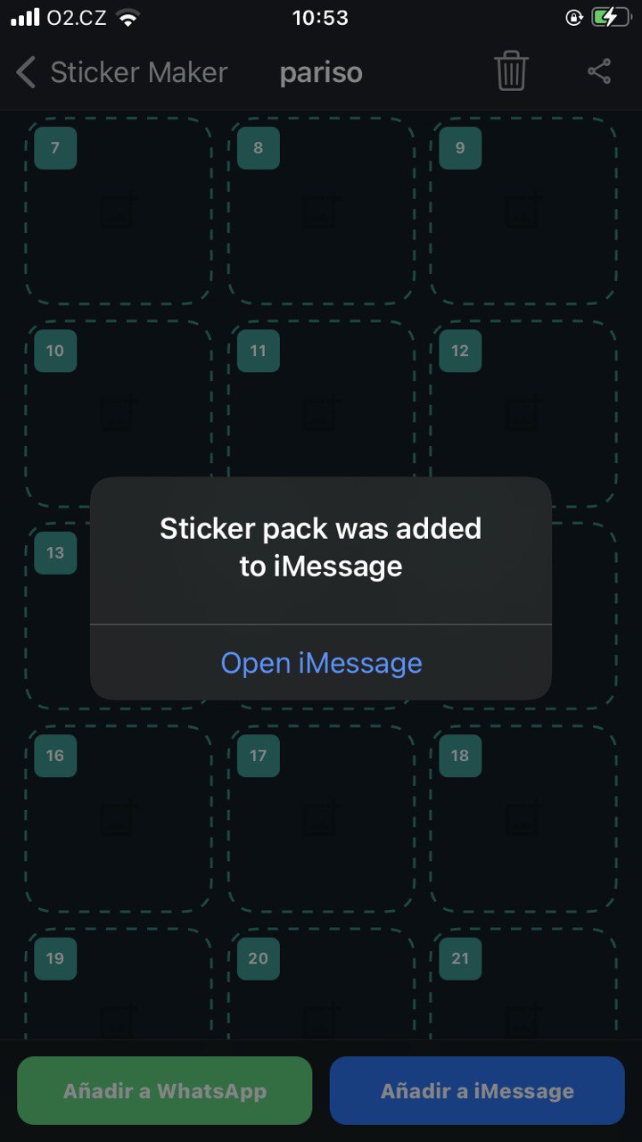 cómo poner stickers en iMessage