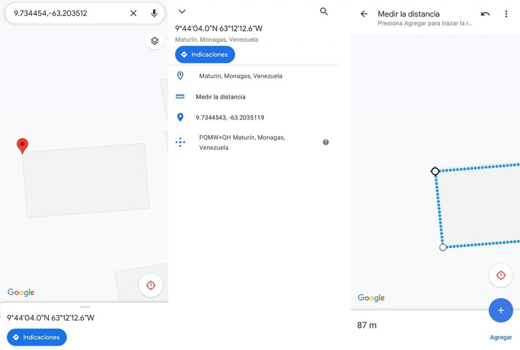 Medir parcelas en Google Maps