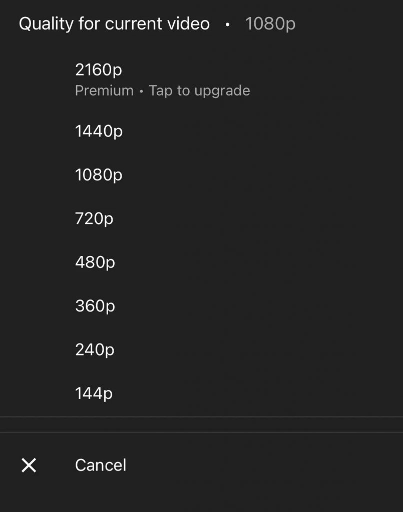 Ver videos 4K en YouTube