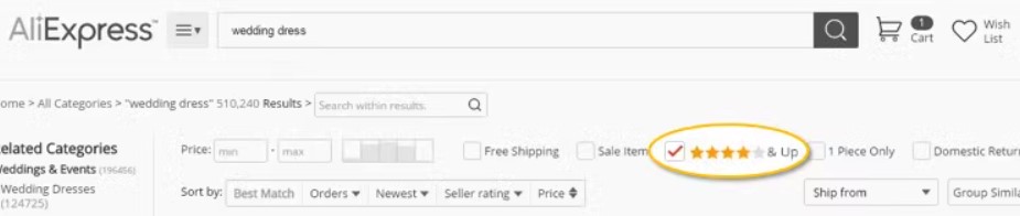 Cómo saber si un vendedor es confiable en AliExpress