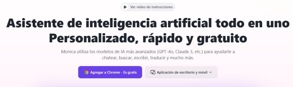cómo usar monica ai