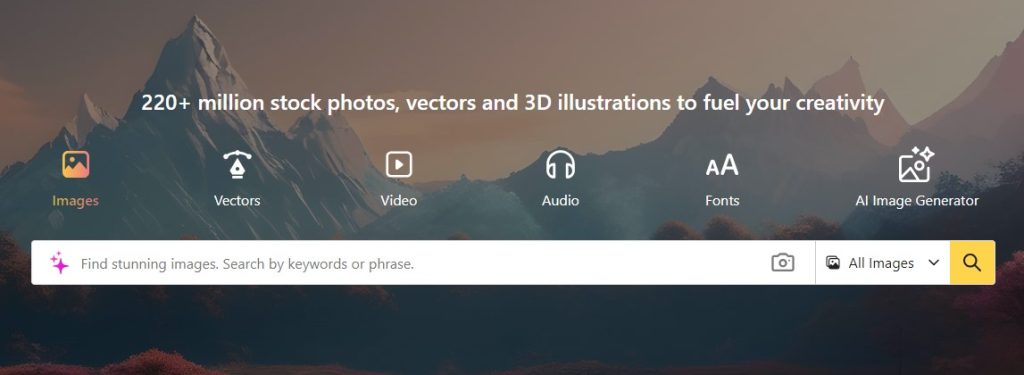 Cómo buscar imágenes y videos con IA 123rf ai