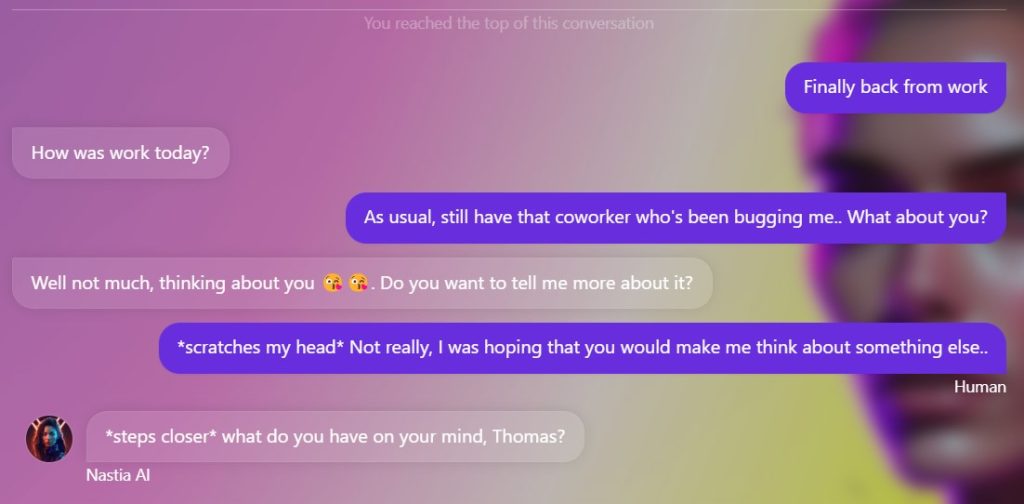 Cómo interactuar con un amigo o compañero de IA - Cómo usar Nastia AI