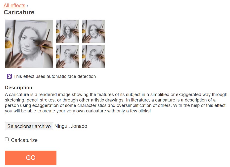 Cómo convertir mis fotos en caricaturas con IA - Caricature PhotoFunia