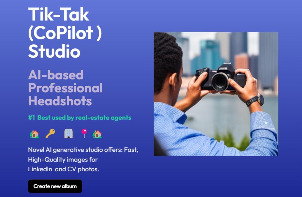 Cómo crear retratos profesionales con IA - Tiktak studio