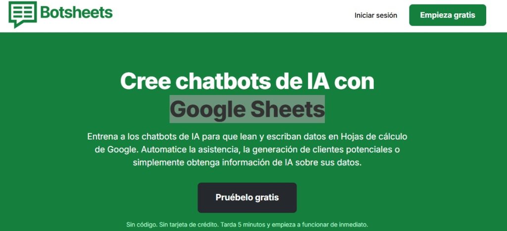 Cómo crear chatbots de IA para Google Sheets - Botsheets