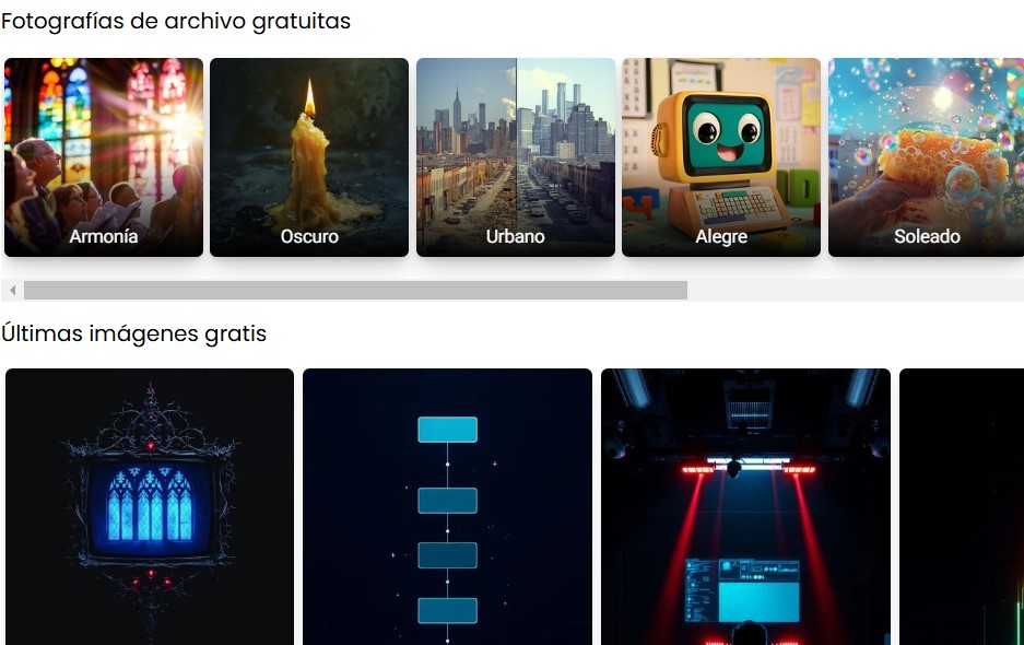 Cómo acceder a biblioteca de imágenes generadas por IA