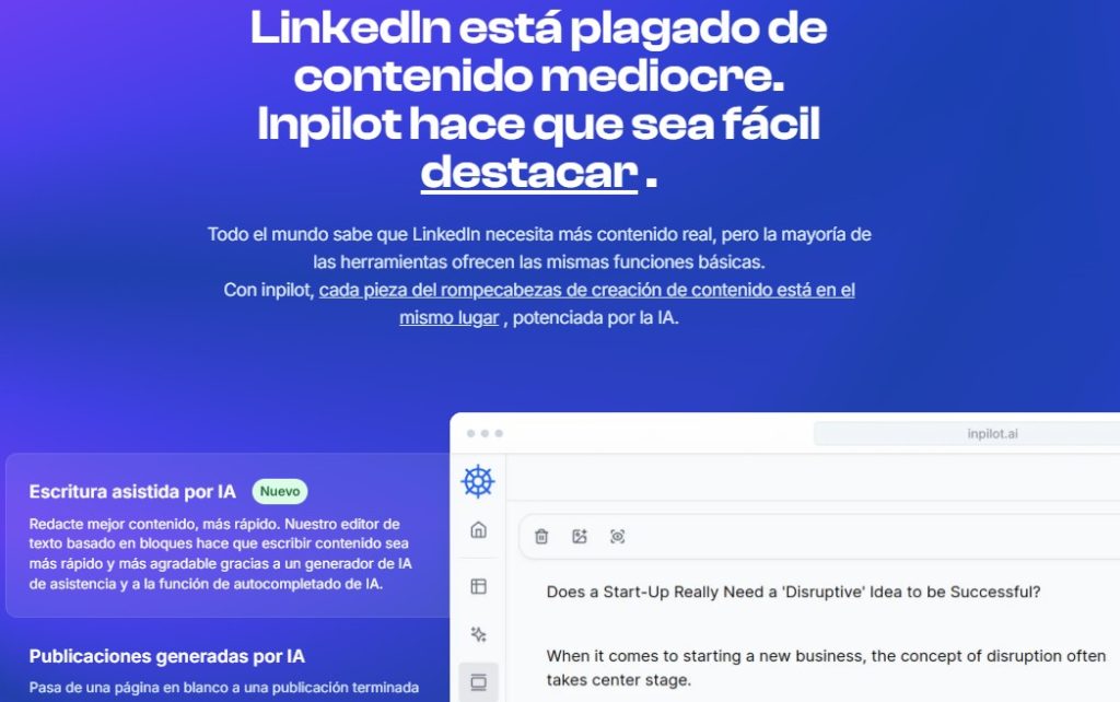 Cómo crear contenido con IA para LinkedIn - Cómo usar Inpilot