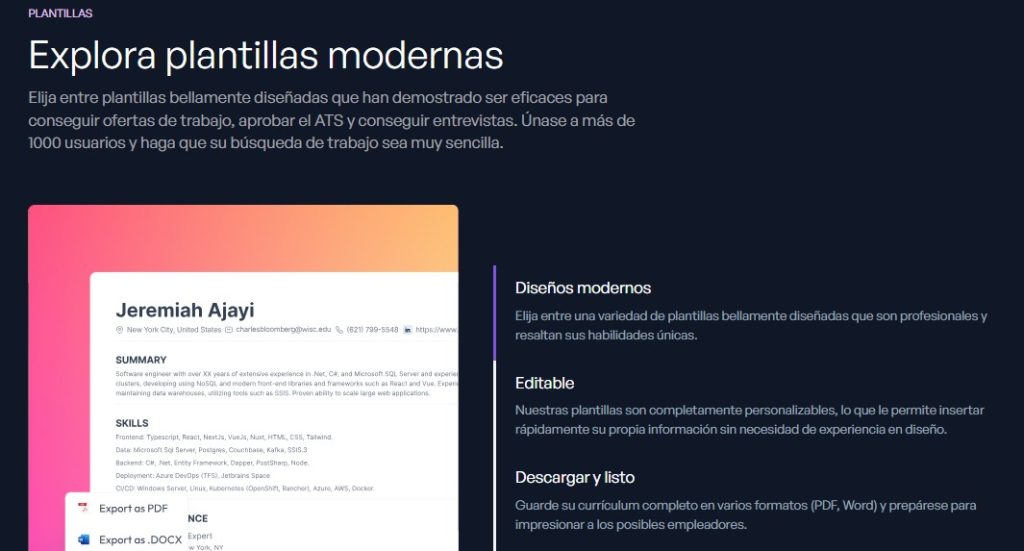 Cómo crear un currículum vitae con IA - Cómo usar ResumeRanker