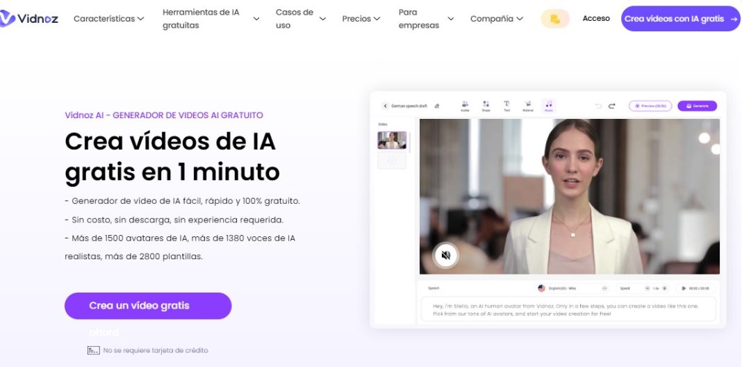 Cómo generar videos con IA rápido y fácil: Conoce Vidnoz AI