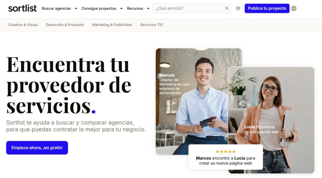 Guía fácil para encontrar tu servicio de marketing en 5 pasos - Sortlist