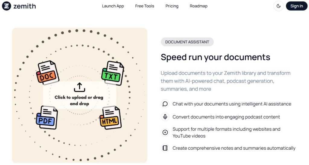 Cómo analizar documentos con IA - Cómo usar Zemith