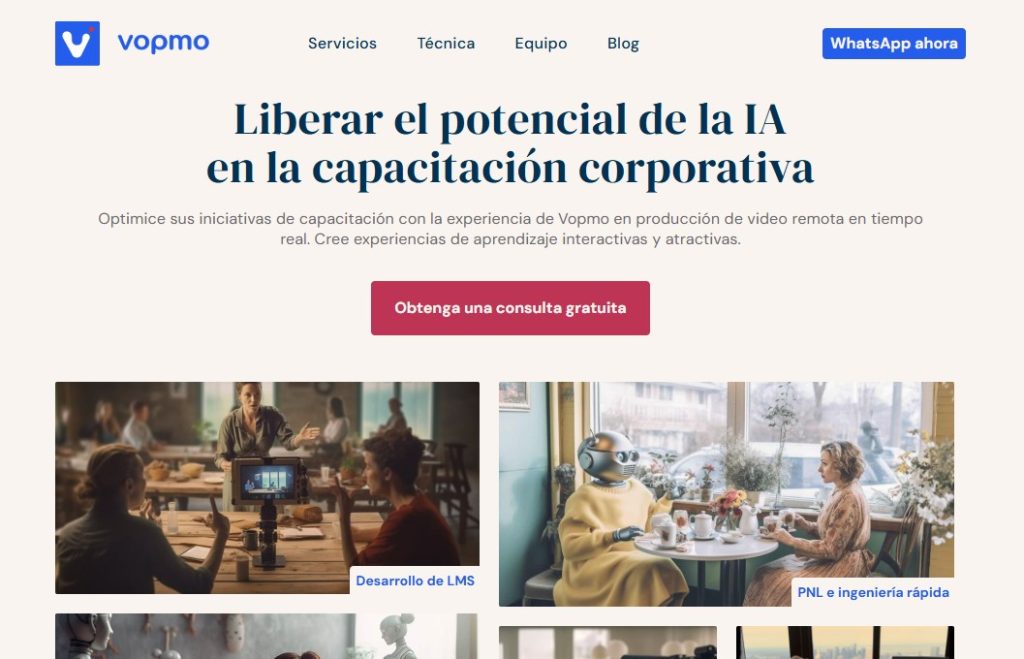 Cómo capacitar con IA - Vopmo