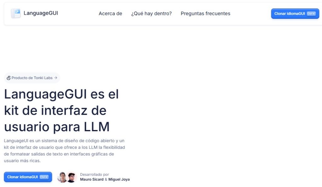 Cómo crear interfaces de IA - LanguageGUI