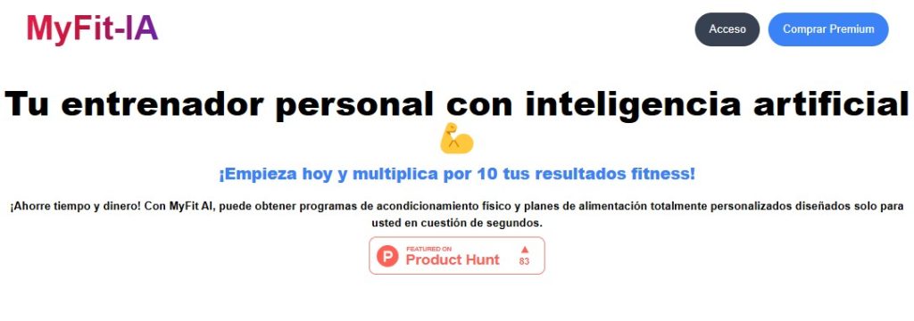 Cómo crear un plan fitness y de nutrición con IA - MyFit AI