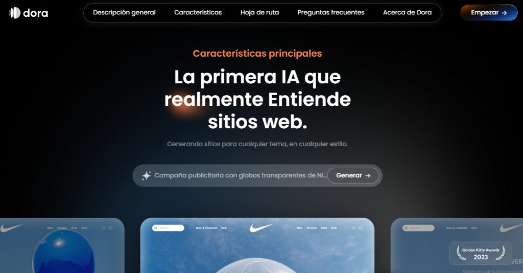 Cómo crear un sitio web con IA - Cómo usar Dora AI