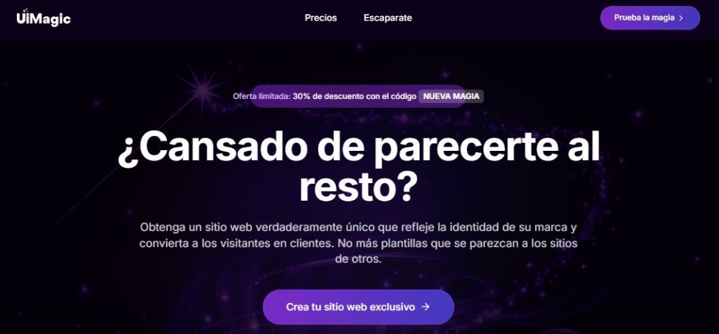 Cómo diseñar una web con IA - UiMagic