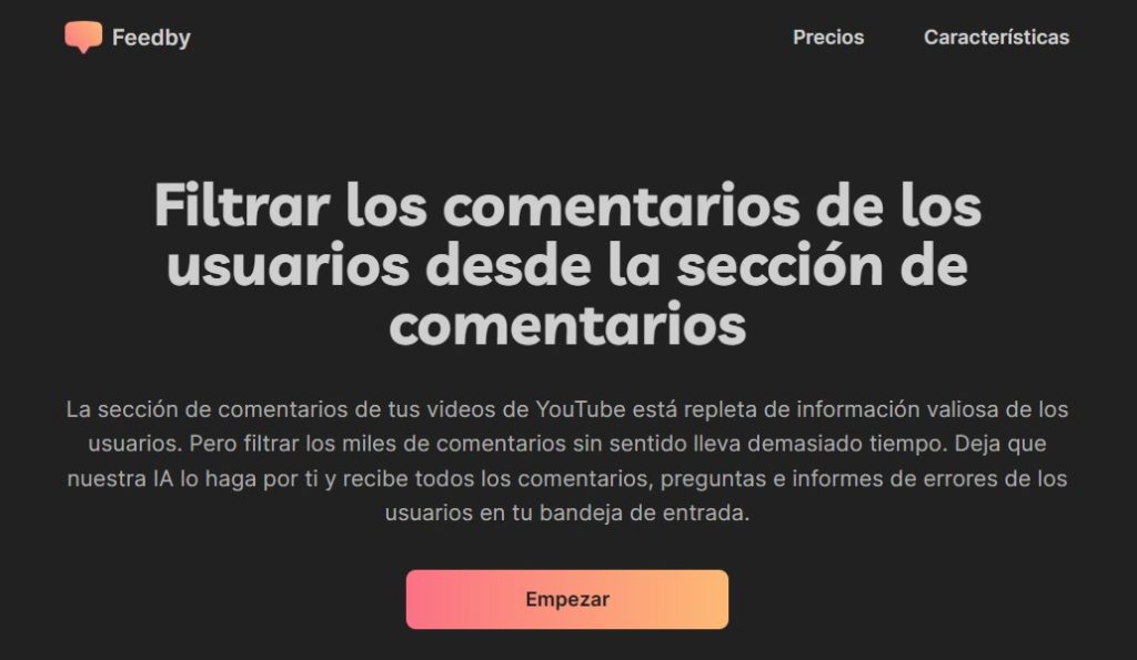Cómo filtrar comentarios de YouTube con IA - Feedby