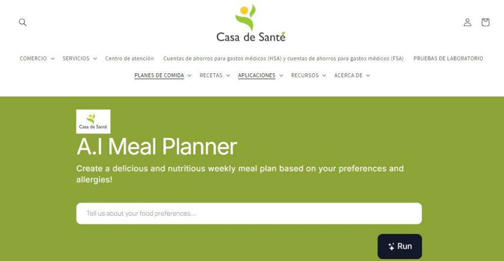 Cómo planificar mis comidas con IA - A.I Meal Planner