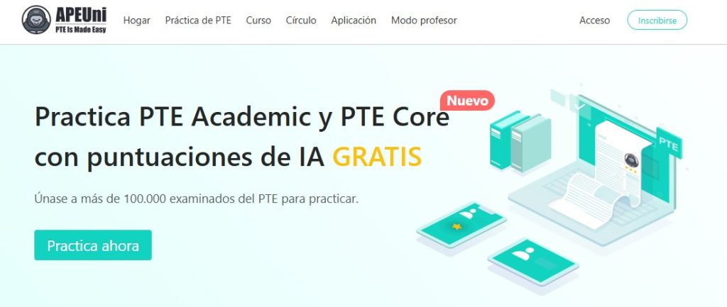 Cómo practicar para el examen PTE con IA - Apeuni