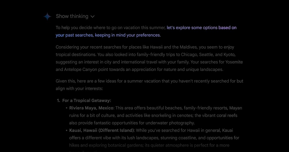 nuevas funciones de gemini - personalización de respuestas