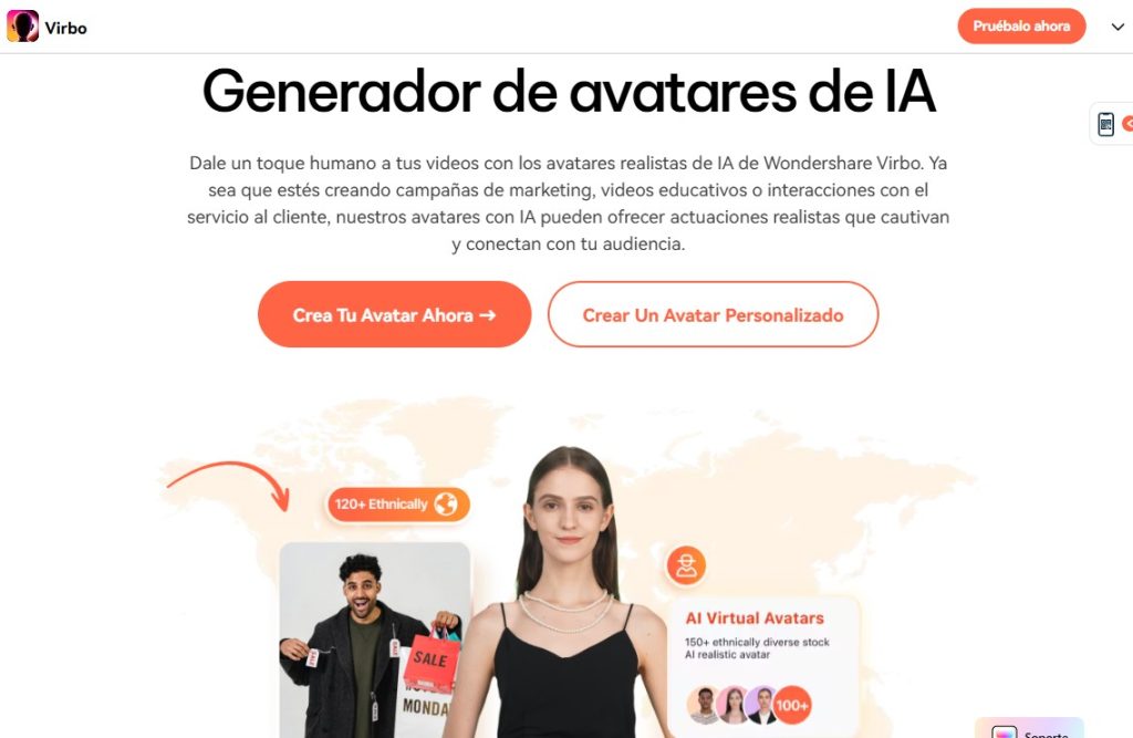 Cómo crear avatares realistas con IA - Wondershare Virbo