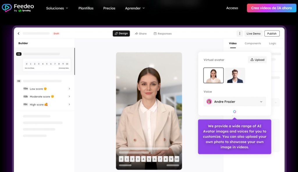 Cómo crear videos interactivos con IA - Cómo usar Feedeo
