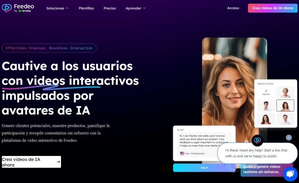Cómo crear videos interactivos con IA - Feedeo