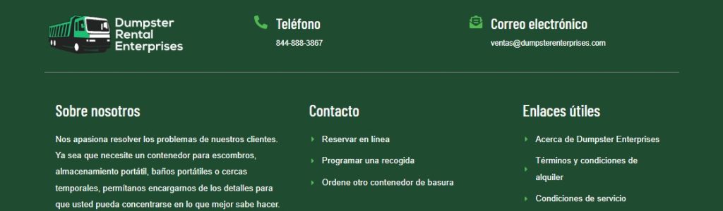 Cómo informarme sobre alquiler de contenedores con IA - Dumpster