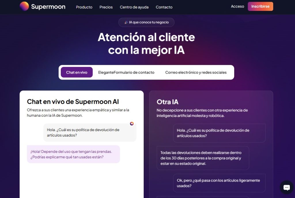 Cómo mejorar la atención al cliente con IA - Cómo usar Supermoon