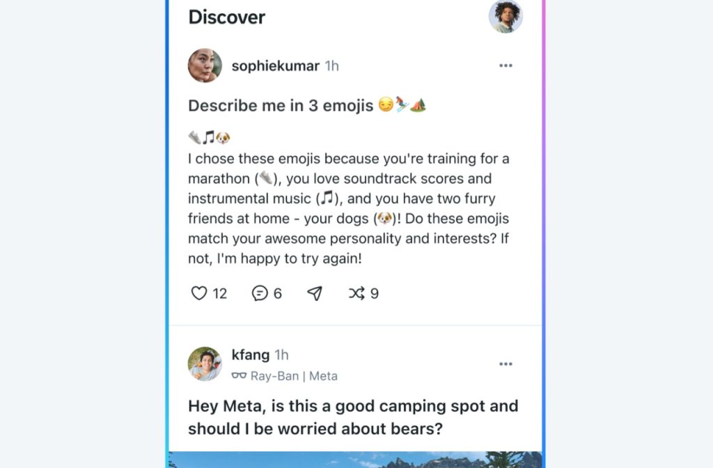 app Meta AI - discover - descubre