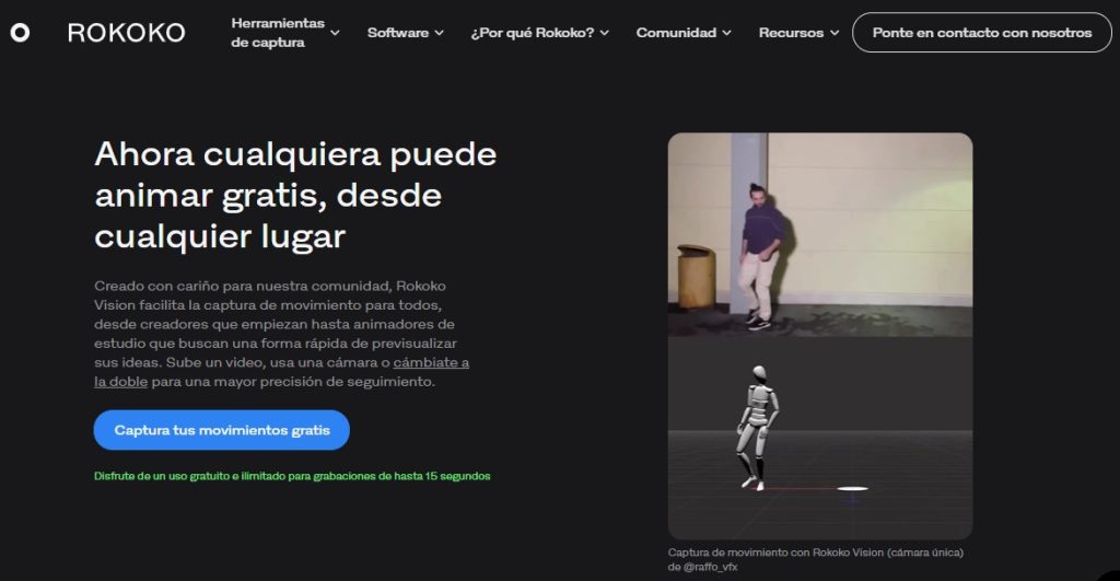 Cómo capturar y animar el movimiento con IA - Cómo usar Rokoko Vision