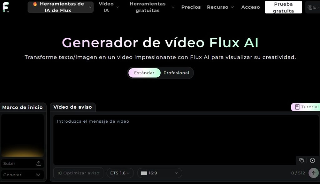Cómo convertir textos o imágenes en videos con IA - Flux AI Video Generator