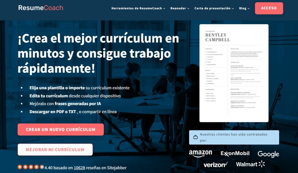Cómo crear currículums y cartas de presentación con IA - Resumecoach