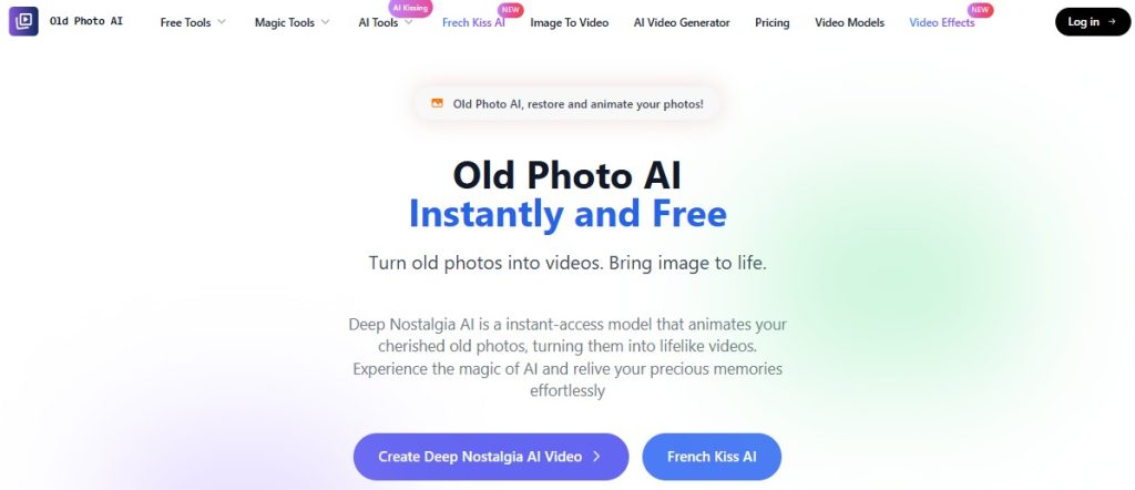 Cómo crear videos con fotos antiguas con IA - Old Photo AI
