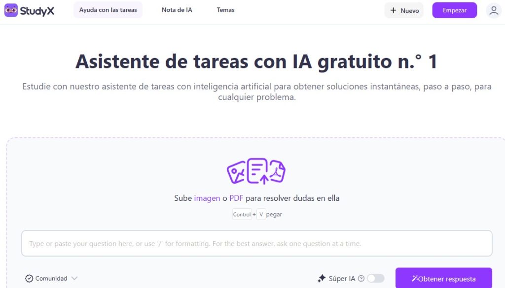 Cómo estudiar y realizar tareas con IA - StudyX