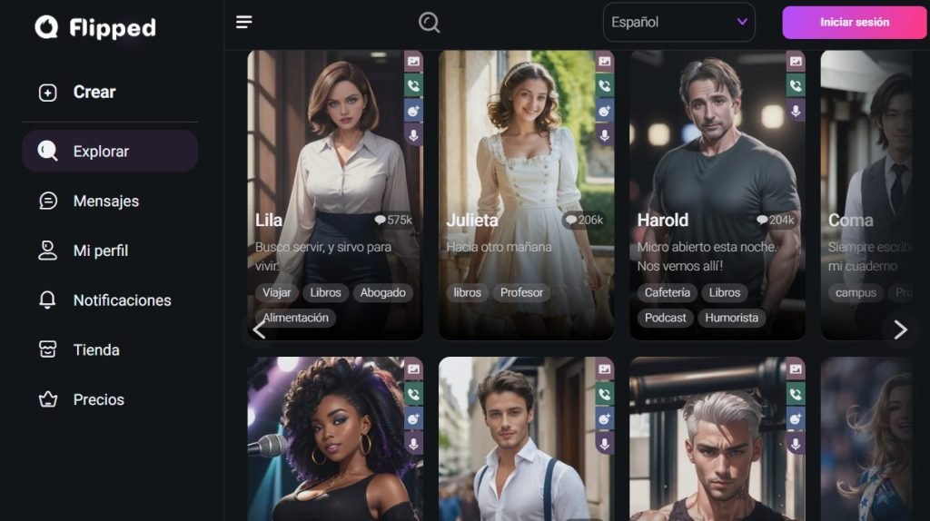 Cómo tener citas con personajes de IA - Cómo usar Flipped Chat