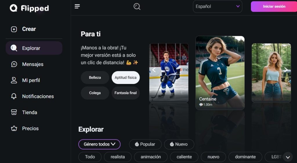 Cómo tener citas con personajes de IA - Flipped Chat