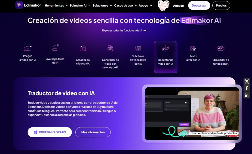 Cómo traducir y doblar videos con IA - Cómo usar Edimakor