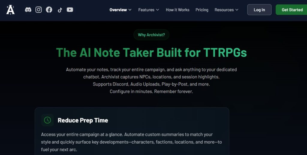 Cómo organizar las campañas de juegos de rol de mesa con IA - Cómo usar Archivist AI