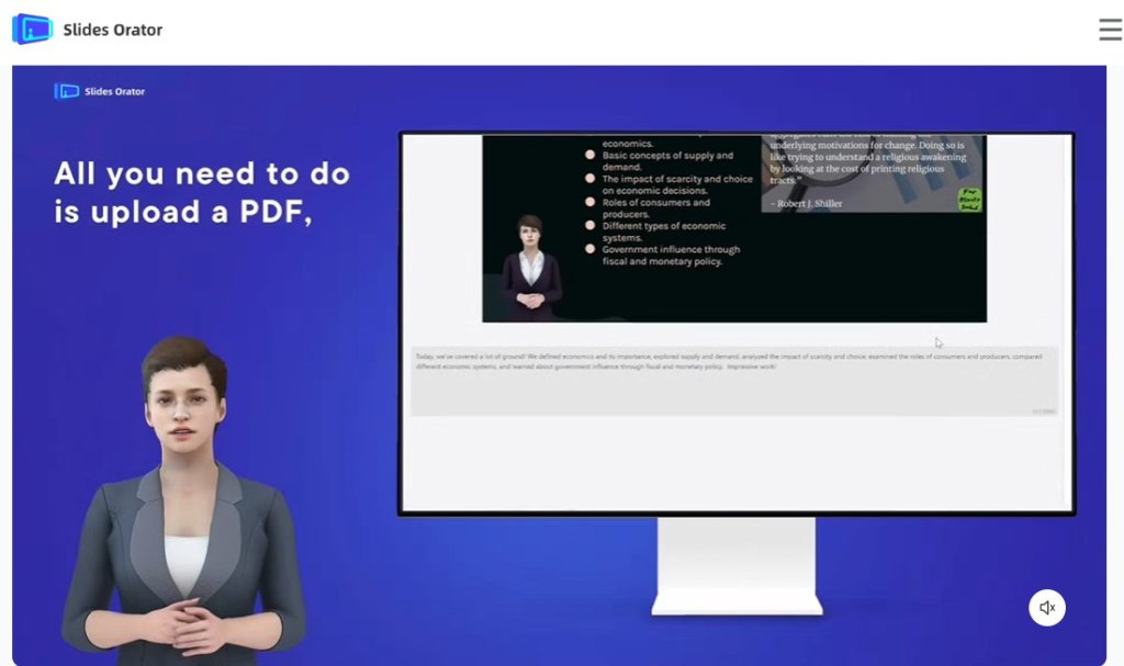 Cómo presentar diapositivas con un avatar de IA - Cómo usar Slides Orator